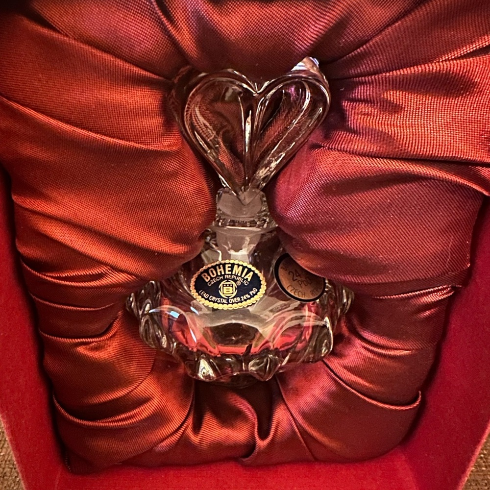 VTG Bohemia Czech Republic European Lead Crystal Perfume Bottle - New In Box